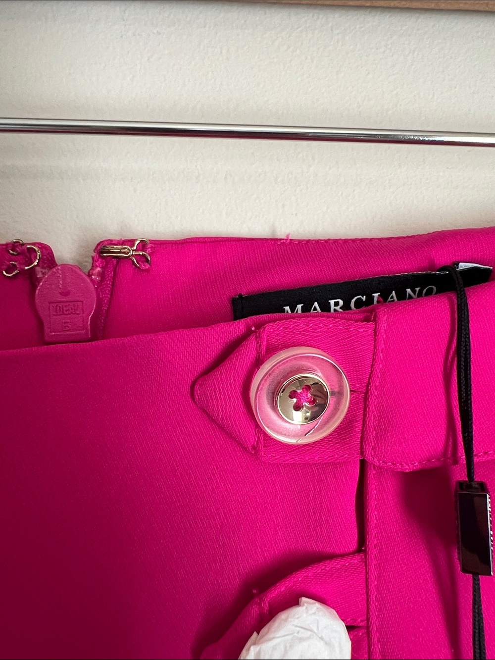 Guess by Marciano Wide Leg Pants NWT Pink Pleated Size XS - Picture 3 of 10